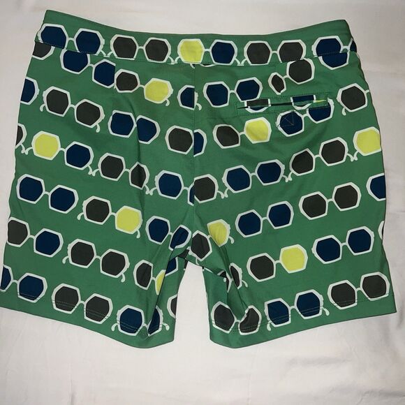Mr. Turk Men’s Honolulu Board Shorts Sunglasses Print Abstract 6.5” Green 32 - Picture 8 of 9